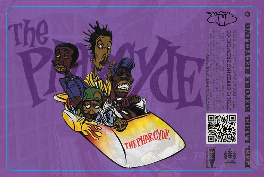 The Pharcyde Czech Pale Lager label from Public Offering Brewing
