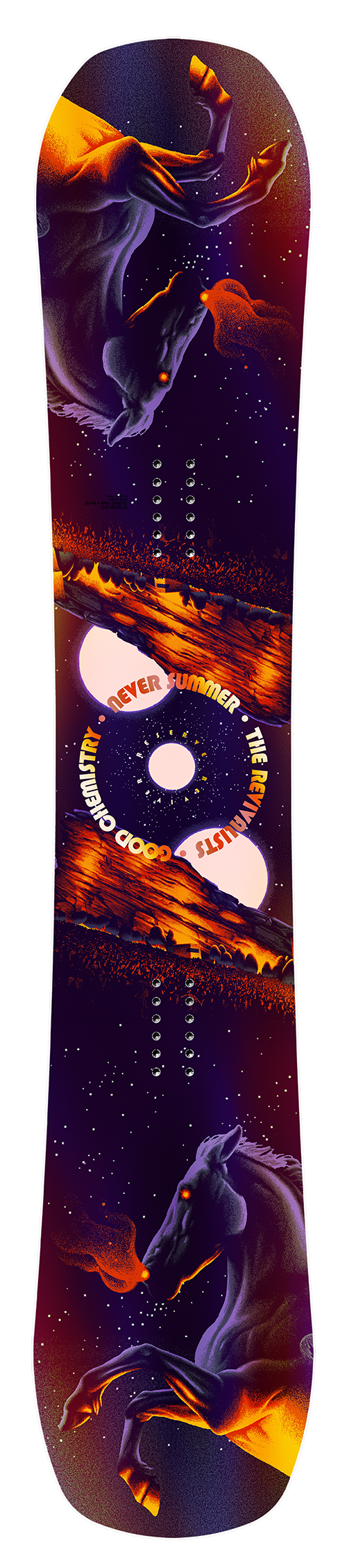 The Revivalists and Never Summer custom snowboard deck